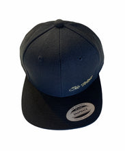 Load image into Gallery viewer, Black Flatbill SnapBack