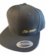 Load image into Gallery viewer, Black Flatbill SnapBack